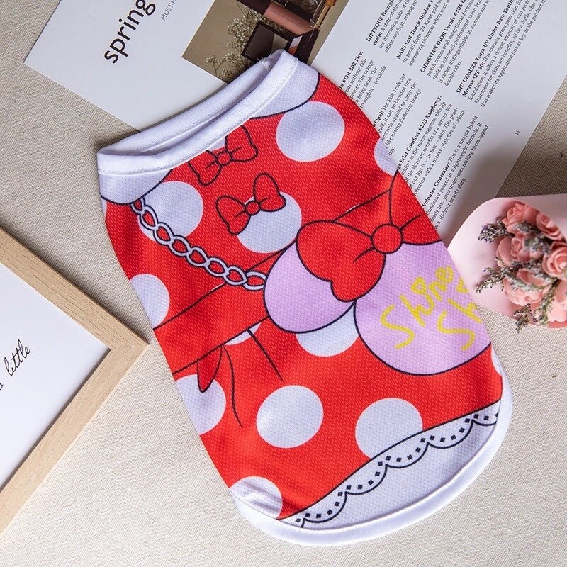 Nagyker kis kedvenc kutyaruhák mellény kabát Rajzfilm Aranyos chihuahua póló kölyök Yorkshire terrier kölyök bulldog Ropa Perro