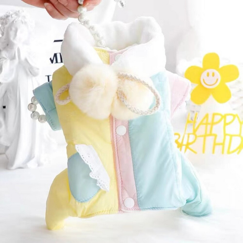 Oblečenie pre domáce zvieratá, jeseň/zima, teplý overal, mačka, módny vlnený kabát, malý pes, sladký hrubý sveter, šteniatko, roztomilé tričko, buldog, čivava