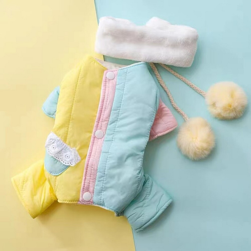 Oblečenie pre domáce zvieratá, jeseň/zima, teplý overal, mačka, módny vlnený kabát, malý pes, sladký hrubý sveter, šteniatko, roztomilé tričko, buldog, čivava