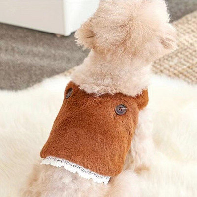 Velvet Vest Lemmiklooma Koera Riided Mood Soe Kassi Riietus Koerad Üliväikesed Armas Chihuahua Pehmed Sügisene Talvelillad Poiste maskotid