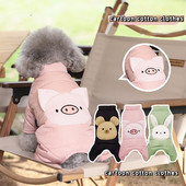 Mielas animacinių filmų kombinezonas meškučiui šuniui žieminis medvilninis šiltas naminio šuns drabužis Keturkojai šunų paltas Striukė mažiems šunims Šnauceris Ropa Perro