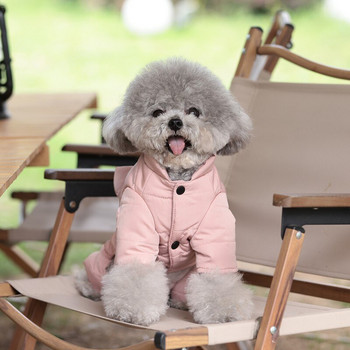Χαριτωμένη φόρμα για σκύλους με κινούμενα σχέδια, χειμωνιάτικη βαμβακερή ζεστή φόρμα για σκύλους κατοικίδιων ζώων, τετράποδα μπουφάν για σκύλους για μικρά σκυλιά Schnauzer Ropa Perro