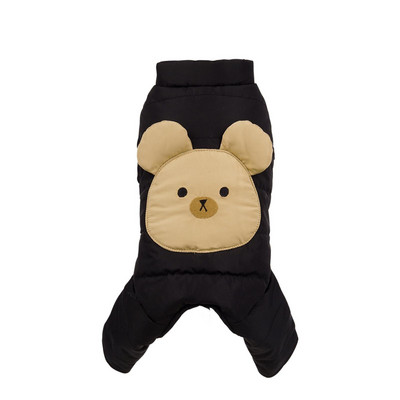 Mielas animacinių filmų kombinezonas meškučiui šuniui žieminis medvilninis šiltas naminio šuns drabužis Keturkojai šunų paltas Striukė mažiems šunims Šnauceris Ropa Perro