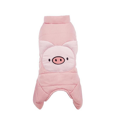 Mielas animacinių filmų kombinezonas meškučiui šuniui žieminis medvilninis šiltas naminio šuns drabužis Keturkojai šunų paltas Striukė mažiems šunims Šnauceris Ropa Perro