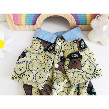 Ρούχα για κατοικίδια Φθινοπωρινό Χειμώνα Ζεστό Σαλόνι κινουμένων σχεδίων Γάτα Μόδα Μάλλινο Πουλόβερ Κουτάβι Χαριτωμένο Χοντρό Πουκάμισο Μικρό Παλτό Σκύλου Poodle Yorkshire