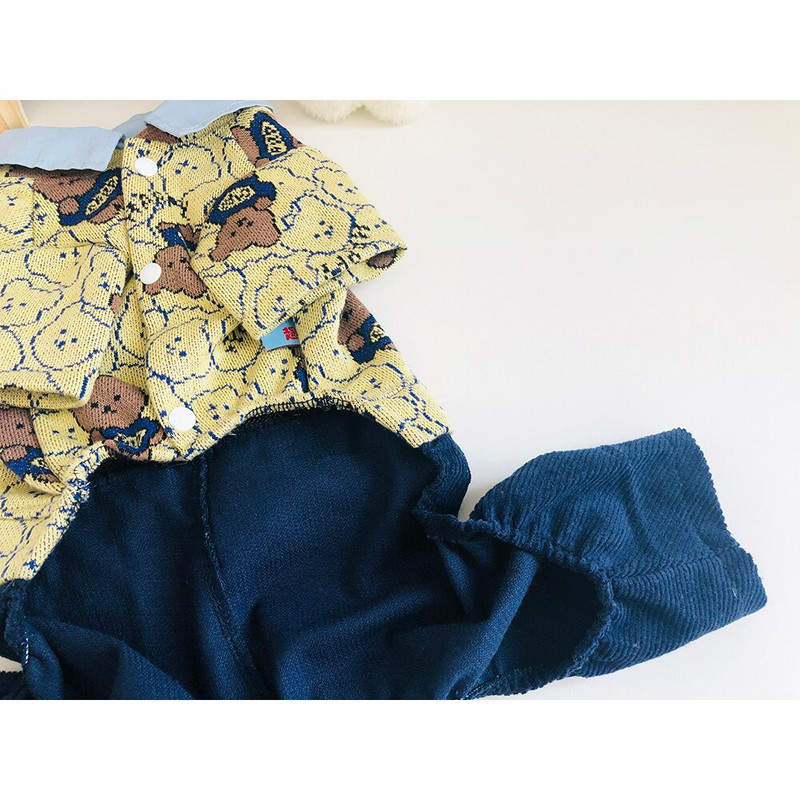 Kisállat ruhák Őszi Tél Meleg Rajzfilm Jumpsuit Macska Divat Gyapjú Pulóver Kölyök Aranyos Vastag Ing Kis Kutya Kabát Uszkár Yorkshire