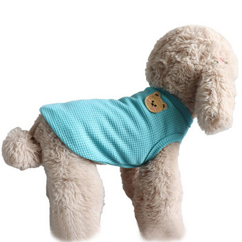 Νέο γιλέκο για κατοικίδια 2022 Ρούχα για σκύλους για αρκουδάκια Casual Schnauzer Puppy T-shirt Βάφλα σκύλου αμάνικα επάνω καλοκαιρινά ρούχα για κατοικίδια Κοστούμια σκύλου