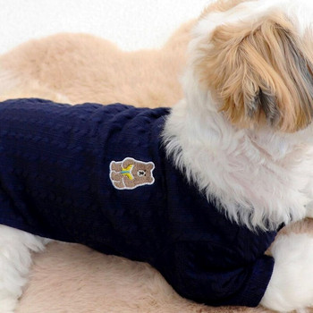 Φθινοπωρινό κάλυμμα για κατοικίδια Teddy Bears Ζεστά ρούχα Yorkshire Μικρά ρούχα για σκύλους Πλεκτά πουλόβερ Μασίφ Bichon Poodle χαριτωμένο πουλόβερ 2022