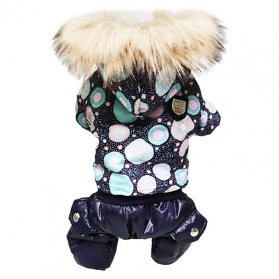 Srebrni kombinezon za pse Debela parka s kapuljačom za kućne ljubimce Zimska odjeća za pse Topli kombinezoni s četiri noge za male pse Štene šnaucera