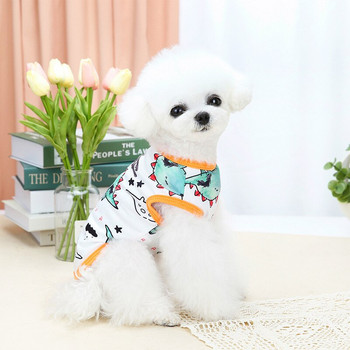 Γιλέκο σκύλου Ρούχα για κατοικίδια Ρούχα Δεινόσαυρος Μοτίβο Apple Πλήρης εκτύπωση Γιλέκο Poodle Dog Καλοκαιρινά ρούχα προμήθειες Αξεσουάρ σκυλιών