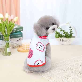 Γιλέκο σκύλου Ρούχα για κατοικίδια Ρούχα Δεινόσαυρος Μοτίβο Apple Πλήρης εκτύπωση Γιλέκο Poodle Dog Καλοκαιρινά ρούχα προμήθειες Αξεσουάρ σκυλιών