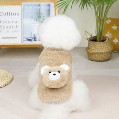 Polár meleg kisállat kutyaruhák puha kutyamellény aranyos maci Yorkshire kabát téli kutyakabát kis közepes méretű kutyáknak jelmezek Ropa Perro