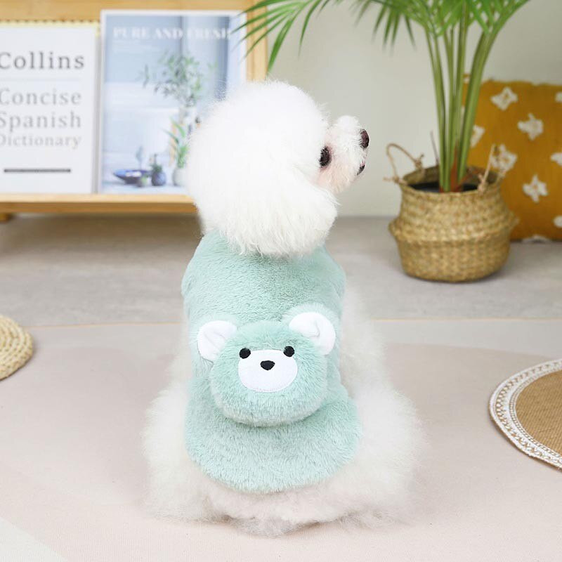 Polár meleg kisállat kutyaruhák puha kutyamellény aranyos maci Yorkshire kabát téli kutyakabát kis közepes méretű kutyáknak jelmezek Ropa Perro