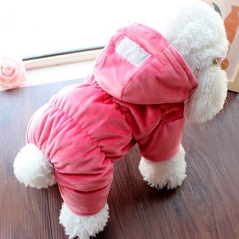 Αδιάβροχα ρούχα για σκύλους Χειμερινά ρούχα για κατοικίδια Ολόσωμη φόρμα Yorkies Pomeranian Poodle Bichon Frize Στολή για κουτάβι