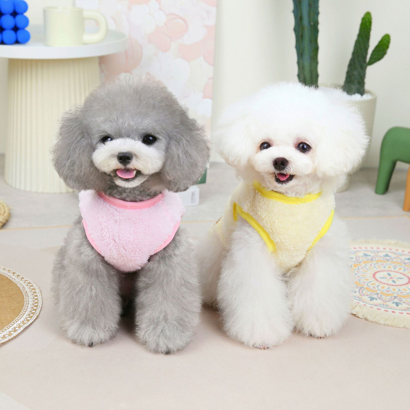 Kisállatruhák Őszi Téli Plüss Mellény Kis Kutya Kabát Meleg Kabát Egyszínű Divat Pulóver Kölyök Kardigán Chihuahua Yorkshire