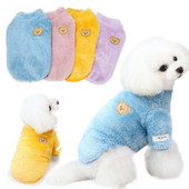 Kutyaruha Kisállat Őszi és Téli Meleg Ruhák Plüss Kabát Kabát Lány Fiú Meleg Polár Háziállat cikk Kölyökruha Pulóver Mellény