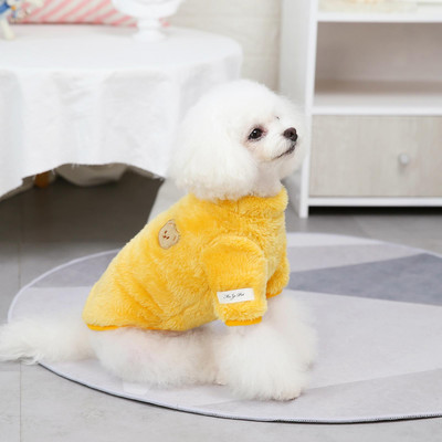 Kutyaruha Kisállat Őszi és Téli Meleg Ruhák Plüss Kabát Kabát Lány Fiú Meleg Polár Háziállat cikk Kölyökruha Pulóver Mellény