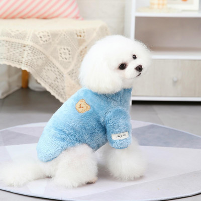 Kutyaruha Kisállat Őszi és Téli Meleg Ruhák Plüss Kabát Kabát Lány Fiú Meleg Polár Háziállat cikk Kölyökruha Pulóver Mellény