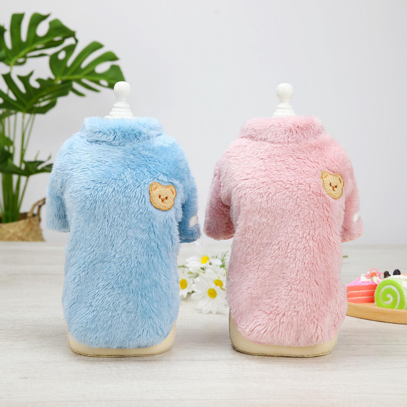 Kutyaruha Kisállat Őszi és Téli Meleg Ruhák Plüss Kabát Kabát Lány Fiú Meleg Polár Háziállat cikk Kölyökruha Pulóver Mellény