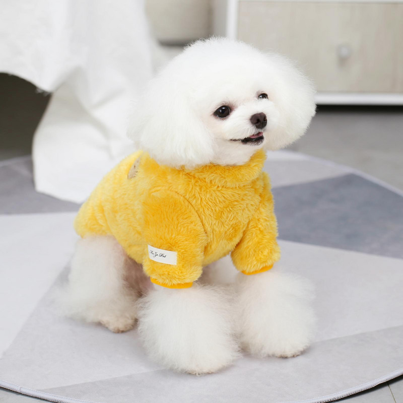 Kutyaruha Kisállat Őszi és Téli Meleg Ruhák Plüss Kabát Kabát Lány Fiú Meleg Polár Háziállat cikk Kölyökruha Pulóver Mellény