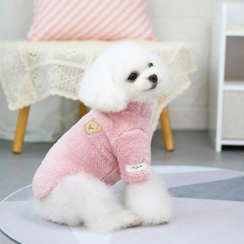 Kutyaruha Kisállat Őszi és Téli Meleg Ruhák Plüss Kabát Kabát Lány Fiú Meleg Polár Háziállat cikk Kölyökruha Pulóver Mellény