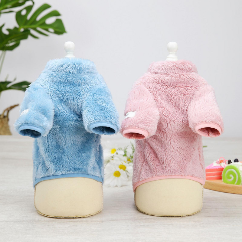 Kutyaruha Kisállat Őszi és Téli Meleg Ruhák Plüss Kabát Kabát Lány Fiú Meleg Polár Háziállat cikk Kölyökruha Pulóver Mellény