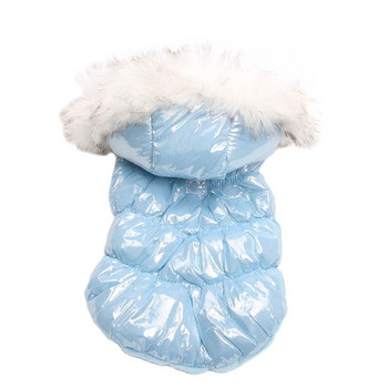Ζεστό μπουφάν για σκύλους και γάτες με λουρί με αγκράφα Σχεδιασμός Pet Puppy Hoodie Φόρεμα χειμερινού ρουχισμού 4 χρώματα