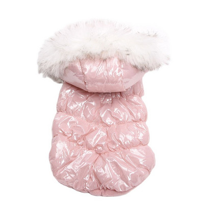 Ζεστό μπουφάν για σκύλους και γάτες με λουρί με αγκράφα Σχεδιασμός Pet Puppy Hoodie Φόρεμα χειμερινού ρουχισμού 4 χρώματα