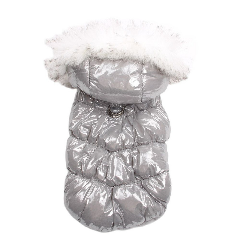 Topla jakna za pse i mačke s dizajnom kopče za povodac, štene za kućne ljubimce, haljina s kapuljačom, zimska odjeća, 4 boje