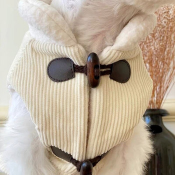 Κοτλέ παλτό σκύλου, κέρατο γιλέκο με αγκράφα για μικρομεσαίους σκύλους Γιορκσάιρ μπουφάν Winter fleece Ζεστά ρούχα για σκύλους Ρούχα για κατοικίδια Ropa Perro