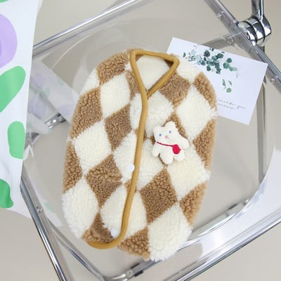 Módne kockované šteňacie vesty, oblečenie, teplé oblečenie pre psov, čivava, francúzsky buldoček, zimný kabát pre psov pre malé psy, oblečenie pre mačky