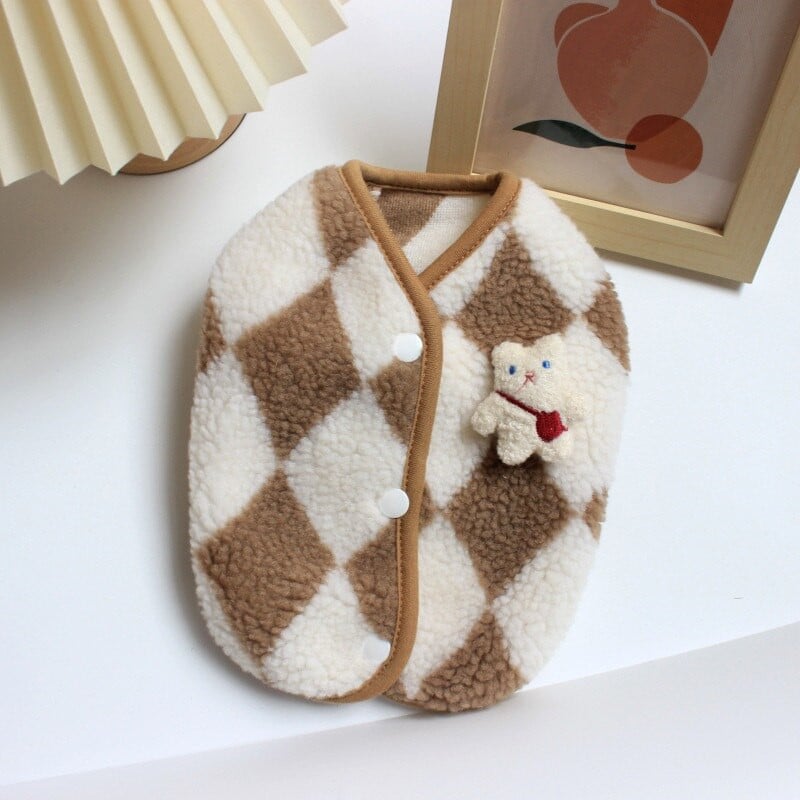 Módne kockované šteňacie vesty, oblečenie, teplé oblečenie pre psov, čivava, francúzsky buldoček, zimný kabát pre psov pre malé psy, oblečenie pre mačky