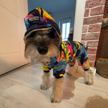 Χειμερινά ρούχα για μικρά σκυλιά Puppy Dog Down Coat Parkas Fashion Camouflage Printed Pet Cat Petpy Ski Suit Ski Dog βαμβακερό μπουφάν