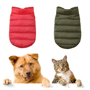 Χειμωνιάτικο ζεστό παλτό για σκύλους κατοικίδιων ζώων Ρούχα για σκύλους Παχύ μονόχρωμα ρούχα για σκύλους για μικρό σκύλο Κόκκινο πράσινο χριστουγεννιάτικο μπουφάν Big Dog