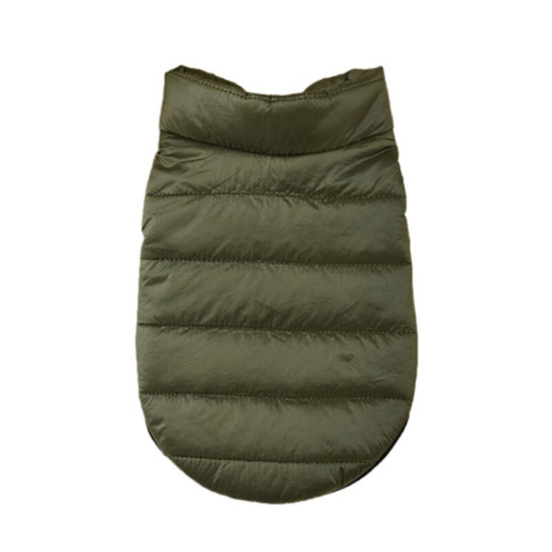 Žiemos šilti naminių šunų paltai drabužiai šunims stori vienspalviai šunų drabužiai mažam šuniui Raudona žalia kalėdinio stiliaus didelė šuns striukė