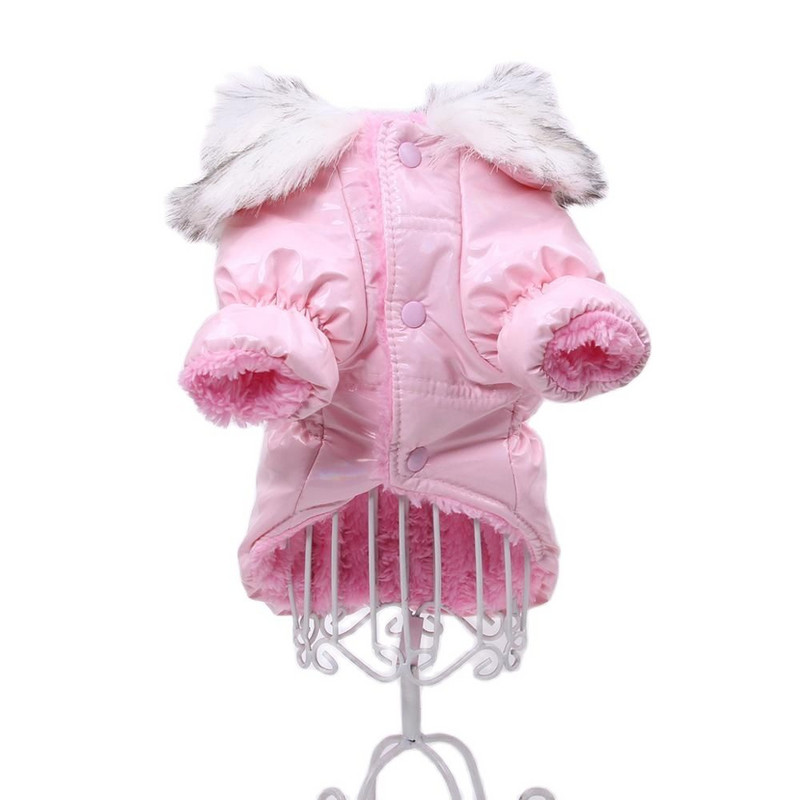 Šunų katės PU odinė striukė su užtrauktuku, kišenės dizaino naminių šuniukų suknelė, gobtuvas žiemai, šilti drabužiai, drabužiai