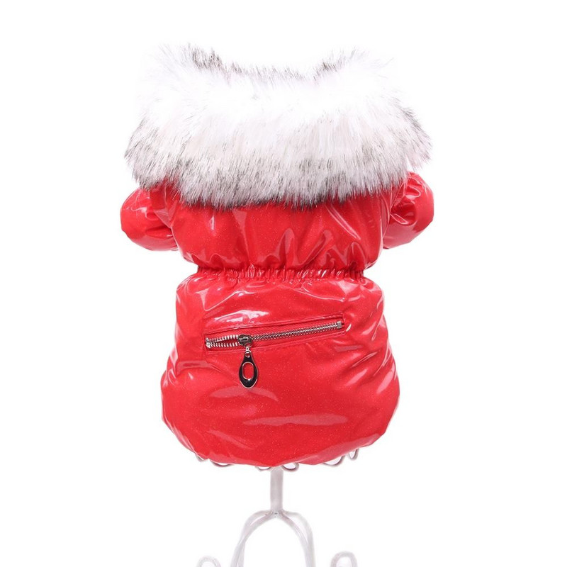 Šunų katės PU odinė striukė su užtrauktuku, kišenės dizaino naminių šuniukų suknelė, gobtuvas žiemai, šilti drabužiai, drabužiai