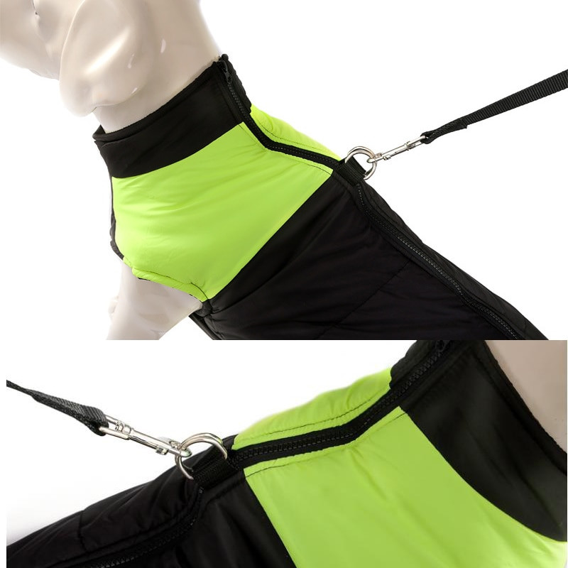 Naminių šunų rūbai Žieminiai vandeniui atsparūs šunų paltai Striukė Stora slidinėjimo liemenė Apdangalas su užtrauktuku mažiems dideliems šunims Aliaskos aviganis S-7XL