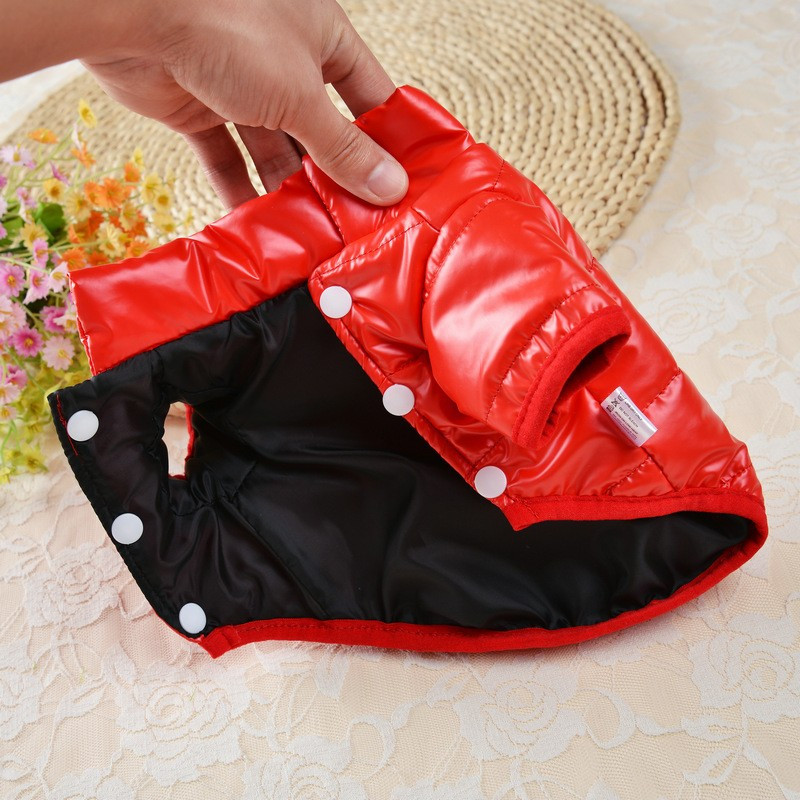 Zimné oblečenie pre psov, lesklé vetruodolné kabáty pre psov, bunda a teplá flísová bunda pre šteniatka francúzskeho buldočka pre malé deti, oblečenie pre čivavy