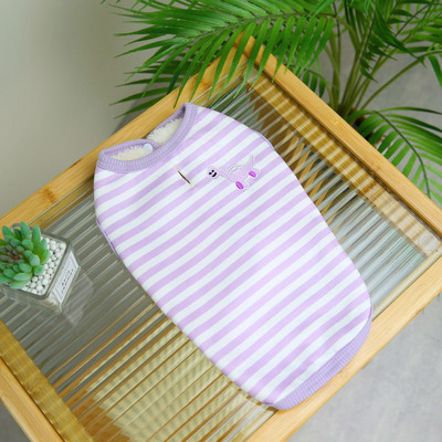 Vestă din bumbac pentru câini de talie mică, haină groasă și caldă, toamnă iarnă, confortabilă, moale, pisicuță, haine pentru cățeluș, jachetă pentru pisici, pulover în dungi, pug