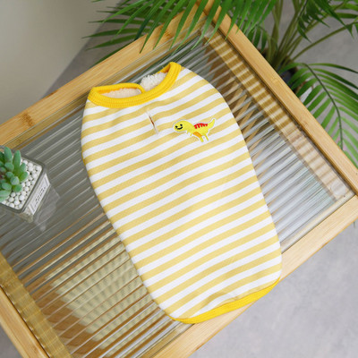 Vestă din bumbac pentru câini de talie mică, haină groasă și caldă, toamnă iarnă, confortabilă, moale, pisicuță, haine pentru cățeluș, jachetă pentru pisici, pulover în dungi, pug