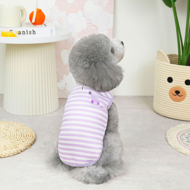 Vestă din bumbac pentru câini de talie mică, haină groasă și caldă, toamnă iarnă, confortabilă, moale, pisicuță, haine pentru cățeluș, jachetă pentru pisici, pulover în dungi, pug