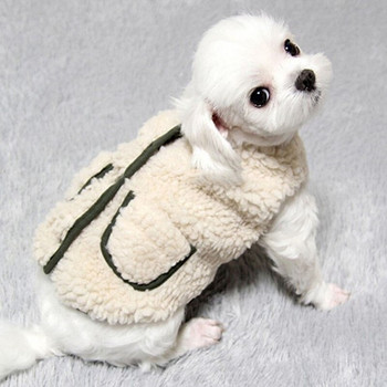 Χειμερινά ρούχα για σκύλους Κοτλέ βελούδινα παλτό Αποστολή κασκόλ Παχύ βαμβακερά ρούχα για κατοικίδια για μικρό μεσαίο κουτάβι σκύλο Chihuahua Yorkshire