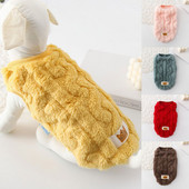 Kisállat meleg téli korall gyapjú ruhák kutya macska dzseki aranyos hullámos kétoldalas gyapjú kölyök cica kabátok kutyák macskák pulóver