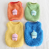 Žieminiai pliušiniai mažų dinozaurų šunų rūbai Šilti medvilniniai drabužiai šunims ir kačiukams Dizainerių drabužiai šunims Šunų liemenės spalvos dinozauras