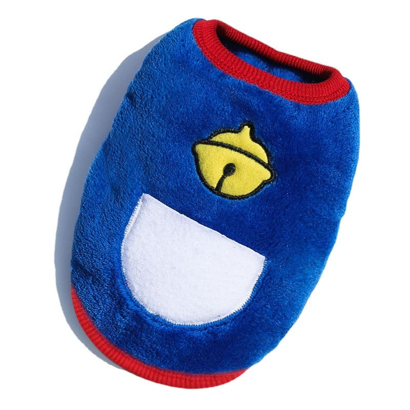 Φανέλα πουκάμισο σκυλιών κινουμένων σχεδίων Χειμωνιάτικα ζεστά ρούχα για σκύλους Αποκριάτικη στολή για γαλλικά μπουλντόγκ Chihuahua για κουτάβια κουκούλα