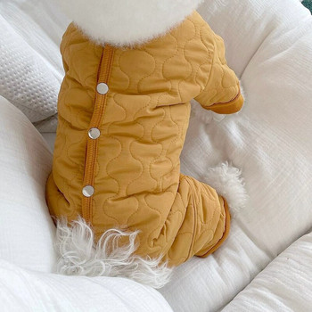 Σκύλος Χειμερινό Παλτό Βαμβακερή Ολόσωμη φόρμα Puppy Τετράποδα Snap Ρούχα Lamb Fleece Επένδυση για σκύλους Γάτες