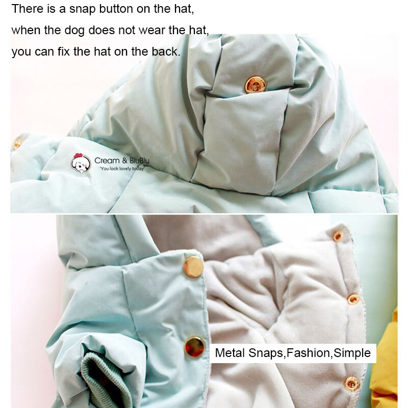 Kvaliteetne lemmikloomade koerte kombinesoon, valge pardisulgede geniuaalne koerte sulejope Veekindel kõrgtehnoloogilised nanomaterjalid talveriided koertele