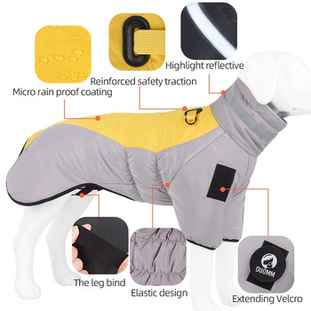 2022 Νέα Ρούχα Σκύλου Χειμερινό Ζεστό Μπουφάν Pet Thicken Αδιάβροχο Πουλόβερ για μεσαίου μεγέθους Puppy Down Outdoor Dog Coat Είδη για κατοικίδια