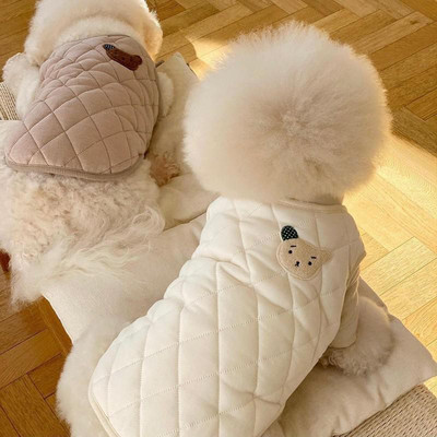 Talvised lemmikloomariided koeramantel Lingge puuvillane vest väikestele koertele Sweet Bear Dogs Kampsun Jope Yorkshire Mops Rõivad Ropa Perro